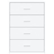 Сайдборд, бял, 60x31x84 см, инженерно дърво