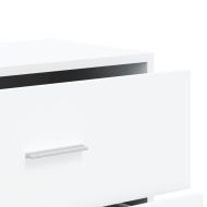 Сайдборди, 2 бр, бели, 60x31x84 см, инженерно дърво