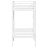 Двуетажно легло без матрак Бяло 80x200 cm Стомана