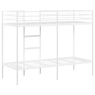 Двуетажно легло без матрак Бяло 80x200 cm Стомана