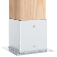 Основи за стълбове квадрат 4 бр 141x141 мм поцинкована стомана