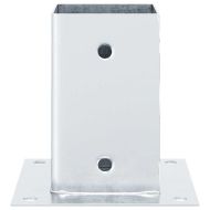 Основи за стълбове квадрат 12 бр 81x81 мм поцинкована стомана