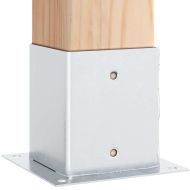 Основи за стълбове квадрат 4 бр 121x121 мм поцинкована стомана