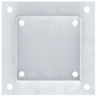 Основи за стълбове квадрат 4 бр 121x121 мм поцинкована стомана