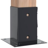 Основи за стълбове квадрат 4 бр прахово боядисана стомана