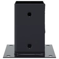 Основи за стълбове квадрат 4 бр прахово боядисана стомана