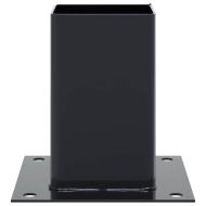 Основи за стълбове квадрат 4 бр прахово боядисана стомана