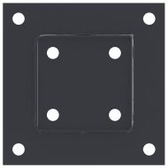 Основи за стълбове квадрат 4 бр прахово боядисана стомана