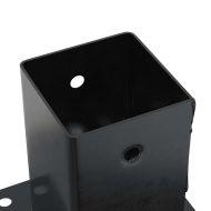 Основи за стълбове квадрат 4 бр прахово боядисана стомана