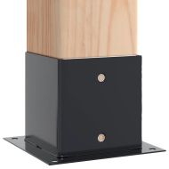 Основи за стълбове квадрат 12 бр прахово боядисана стомана