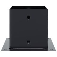 Основи за стълбове квадрат 12 бр прахово боядисана стомана