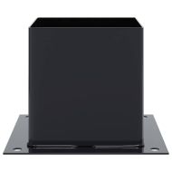 Основи за стълбове квадрат 12 бр прахово боядисана стомана