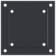 Основи за стълбове квадрат 12 бр прахово боядисана стомана