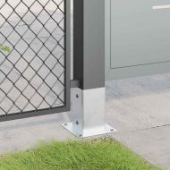 Основи за стълбове квадрат 12 бр 81x81 мм поцинкована стомана