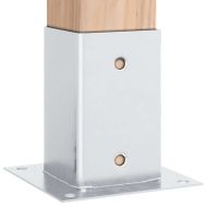 Основи за стълбове квадрат 12 бр 81x81 мм поцинкована стомана