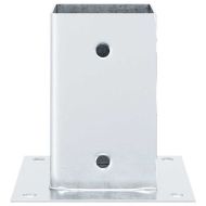 Основи за стълбове квадрат 12 бр 81x81 мм поцинкована стомана