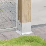 Основи за стълбове квадрат 12 бр 141x141 мм поцинкована стомана