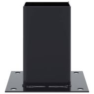 Основи за стълбове квадрат 12 бр прахово боядисана стомана