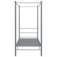 Рамка за легло с балдахин, сива, метал, 90x200 cм