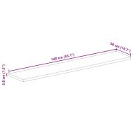 Плот за маса 140x50x3,8 см правоъгълен регенерирано дърво масив