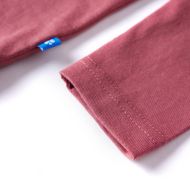 Детска тениска с дълъг ръкав, тъмночервена, 128