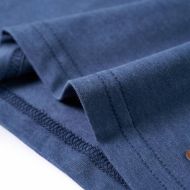 Детска тениска с дълъг ръкав, син меланж, 104