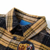 Детска карирана риза, жълто и черно, 128