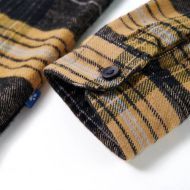 Детска карирана риза, жълто и черно, 128