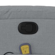 Изправящ масажен реклайнер стол, светлосив, текстил