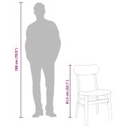 Трапезни столове с възглавници 2 бр Бяла масивна дървесина гума