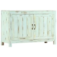 Сайдборд, светлосин, 110x35x70 см, мангово дърво масив