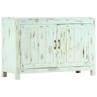 Сайдборд, светлосин, 110x35x70 см, мангово дърво масив