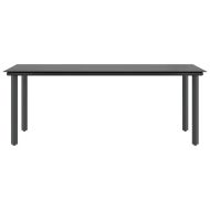 Градински комплект с възглавници 7 части кафяв полиратан стъкло