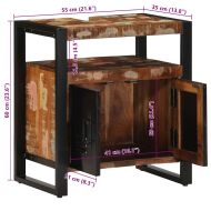 Шкаф за мивка в банята Масивна дървесина Възстановена