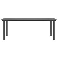 Градински комплект с възглавници 9 части кафяв полиратан стъкло