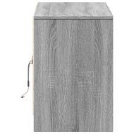 ТВ шкаф с LED, сив сонома, 100x34x50 см, инженерно дърво