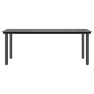 Градински комплект с възглавници 9 части кафяв полиратан стъкло