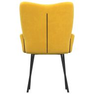 Трапезни столове, 2 бр, жълти, кадифе