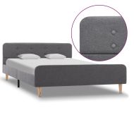 Рамка за легло, светлосива, текстил, 120x200 см