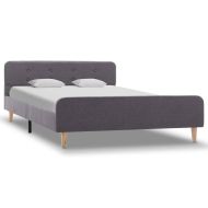 Рамка за легло, светлосива, текстил, 120x200 см