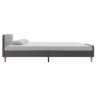 Рамка за легло, светлосива, текстил, 120x200 см