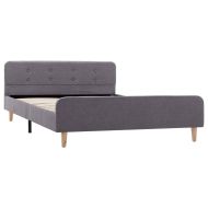 Рамка за легло, светлосива, текстил, 120x200 см