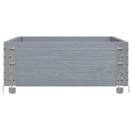 Палетна страница, сив, 100x50 см, борова дървесина масив