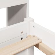 Легло с етажерка за книги, без матрак, 120x200 см, бор масив