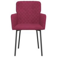 Трапезни столове, 2 бр, виненочервени, кадифе