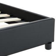 Рамка за легло, черна, изкуствена кожа, 100x200 cм