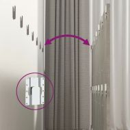 Табла за легло с шкафчета бетонно сиво инженерно дърво