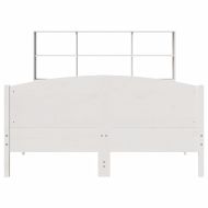 Легло с етажерка за книги, без матрак, 120x190 см, бор масив