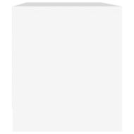 ТВ шкаф, бял, 90x35x40 см, инженерно дърво