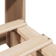 Легло с рафтове за книги, без матрак, 90x200 см, масивно дърво